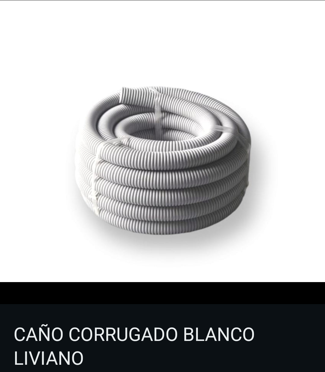 Caño flexible corrugado